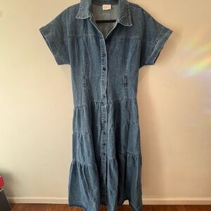 Denim Blue Button-Down Dress